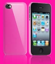 Essential TPE Iro Glossy Magenta Pink UV Coating Snap Case for iPhone 4