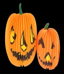 Halloween Scary Paper Pumpkin Hanging Lantern Light