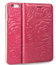 iPhone 6 6s Plus Real Premium Leather Floral Rose Patten Case