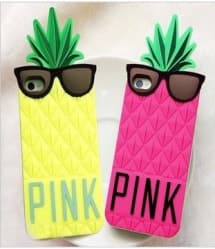 Victoria's Secret PINK Pineapple iPhone 5 5s Soft Durable Pull-On Case Yellow