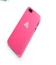 Rock Naked Shell Series Back Cover Snap Case for iPhone 5 - Rose Red