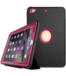 iPad 9.7 Defender Case With Stand and Cover Dark Pink