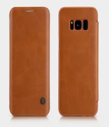 Galaxy S8+ Plus Genuine Leather Flip Wallet Case 