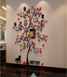 Living Room Tree Photo Frames Wall Decal Sticker