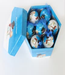 Elegant Christmas Bulbs With Ribbons Pack of 14 With Box