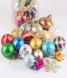 Shatterproof Christmas Bulbs and Ornaments Pack of 20 Pcs