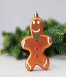 Gingerbread Man Shape Christmas Tree Bulbs 4 Pcs