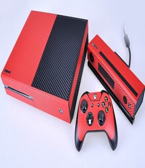 Red Carbon Fiber Decal Set for Xbox One and Controller