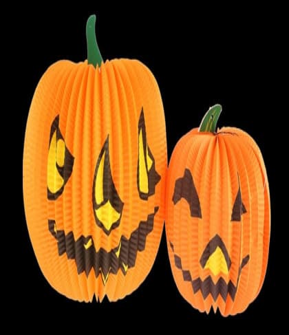 Halloween Scary Paper Pumpkin Hanging Lantern Light