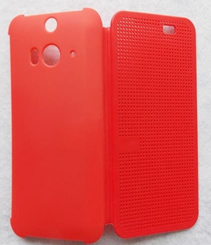 HTC Butterfly 2 Dot View Case Red