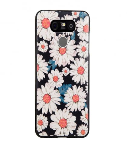 Daisy Floral Pattern Leather Feel Case for LG G6
