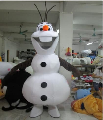 Giant Frozen Olaf Snowman Mascot Costume