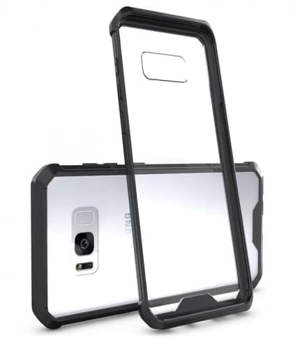 Clear Back Hybrid Bumper Case for Galaxy S8 Plus