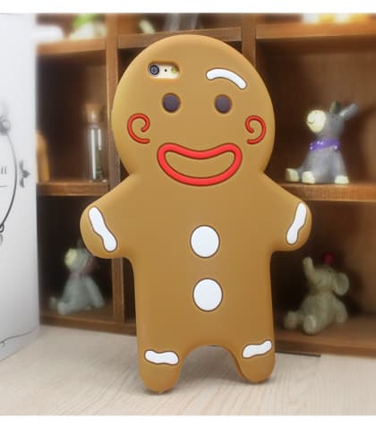 Cute 3D Gingerbread Man Cookie Case for iPhone 7 Plus