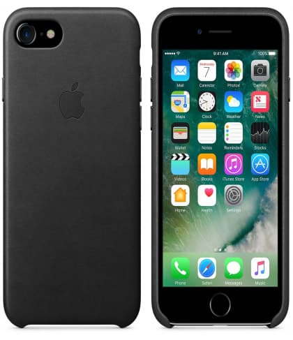 Leather Case for Apple iPhone 7 Black