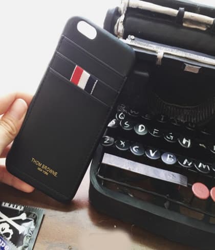 Thom Browne Leather Card Holder Case for iPhone 7 Plus
