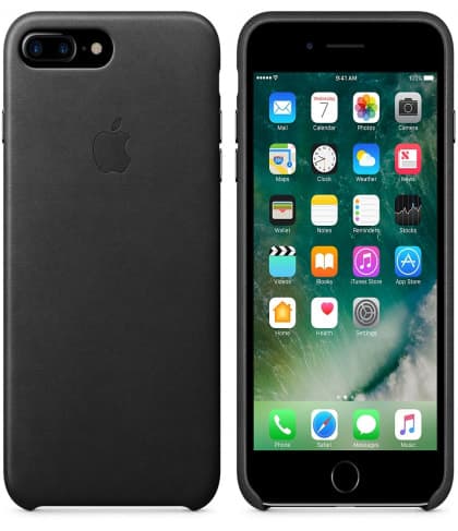 Leather Case for Apple iPhone 7 Plus Black