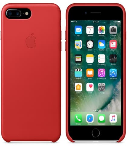 Leather Case for Apple iPhone 7 Plus Red