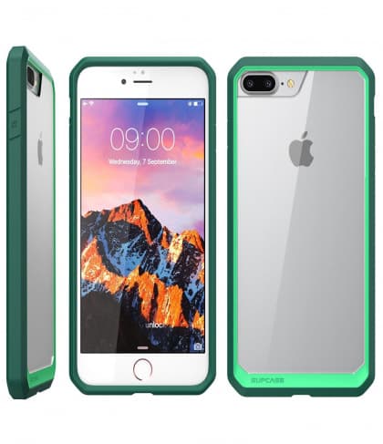 SUPCASE Unicorn Beetle Series Hybrid Clear Case for iPhone 7 Plus - Green Green