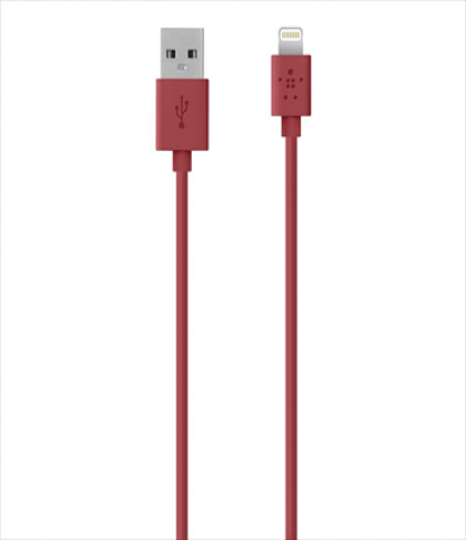 Belkin MIXIT Lightning to USB ChargeSync Cable 4 feet Red