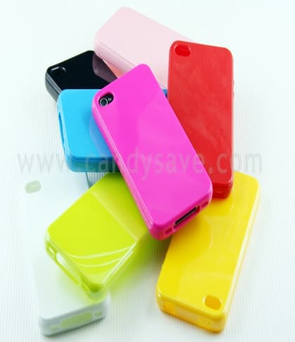 Aero Seamless TPU Jelly Candy Color Case Soft Shell for iPhone 4