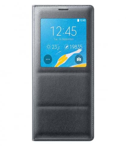 Samsung S-View Wireless Charging Cover for Galaxy Note 4 - Charcoal