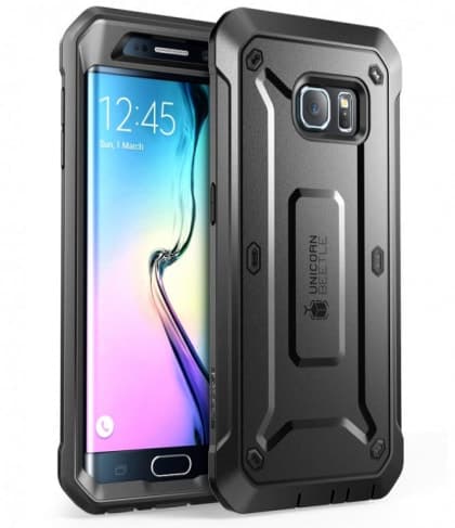 Galaxy S6 Supcase Unicorn Beetle Pro Rugged Holster Case Black/Black