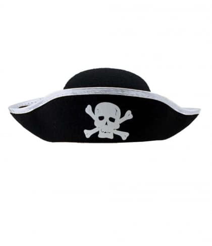 Halloween Prop Pirate Hat Silver Costume