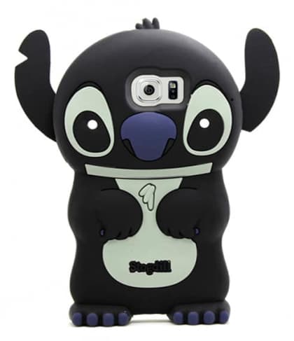 Stitch 3D Hard Silicone Case for Galaxy S6 Black