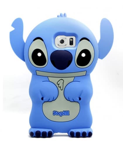 Stitch 3D Hard Silicone Case for Galaxy S6 Blue
