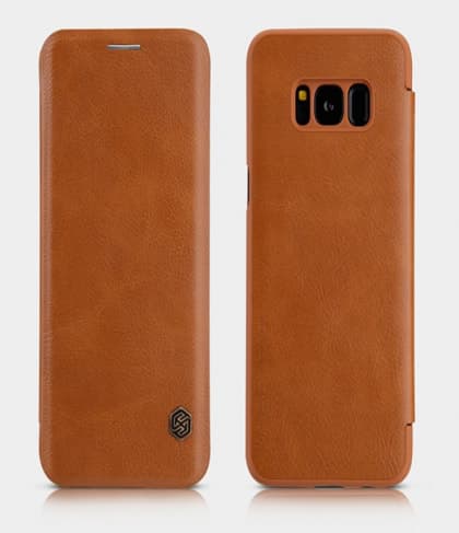 Galaxy S8 Genuine Leather Flip Wallet Case 