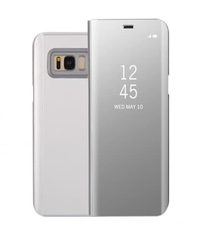 Galaxy S8 S-View Clear View Flip Standing Cover Silver