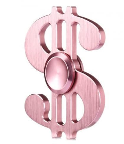 Dollar $ Shape Fidget Spinner Pink