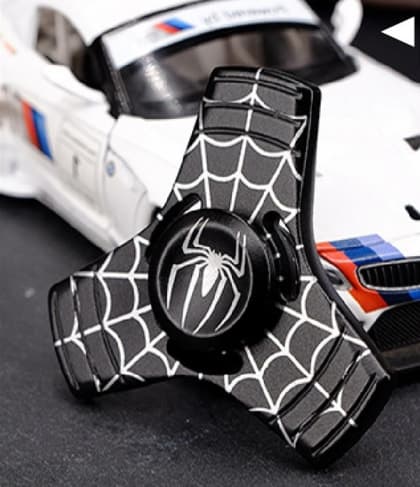 Avengers Black Spiderman 3 Side Fidget Spinner